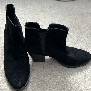 Black suede ankle boots by Dolce Vita
